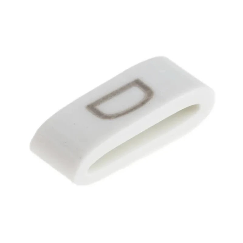 HellermannTyton Slide-On Cable Marker Black Pre-Printed D for 1.8 mm to 6.3 mm Cable HODS85