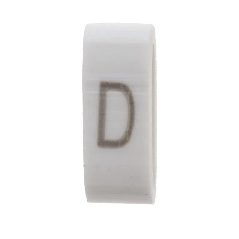 HellermannTyton Slide-On Cable Marker Black Pre-Printed D for 1.8 mm to 6.3 mm Cable HODS85
