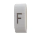 HellermannTyton Slide-On Cable Marker Black Pre-Printed "F" for 1.8 mm to 6.3 mm Cable Diameter HODS85