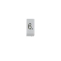 HellermannTyton Pre-Printed Slide-On Cable Marker Black Legend 6 for 1.8 mm to 6.3 mm Cable HODS85