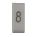 HellermannTyton Pre-Printed Slide-On Cable Marker, Black Legend "8", White PVC, 4.5mm Length, 1.8–6.3mm Cable Diameter HODS85