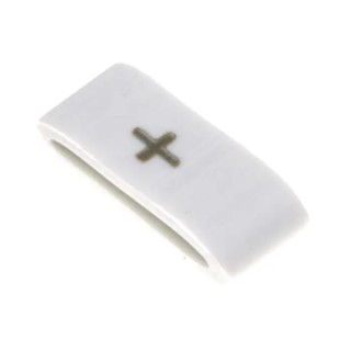 HellermannTyton Slide-On Cable Marker 6.3 mm Max Diameter, Black Legend "+", White PVC Material HODS85