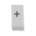 HellermannTyton Slide-On Cable Marker 6.3 mm Max Diameter, Black Legend "+", White PVC Material HODS85