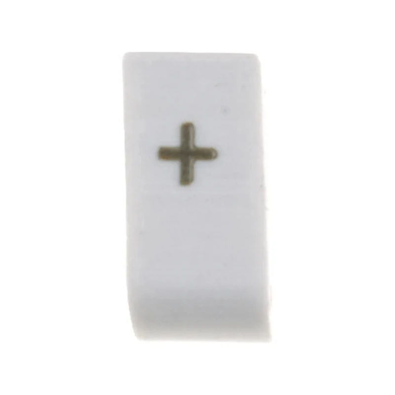 HellermannTyton Slide-On Cable Marker 6.3 mm Max Diameter, Black Legend "+", White PVC Material HODS85