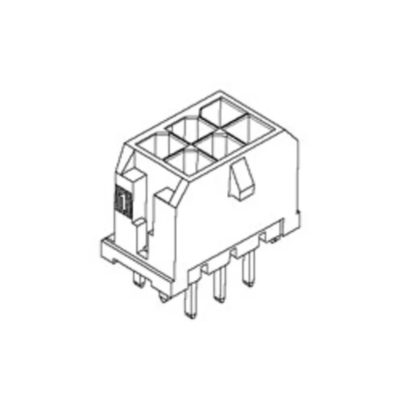 Molex Micro-Fit 3.0 Series Straight Through Hole PCB Header 8 Contact 3 mm Pitch 2 Row Shrouded 43045-0828