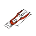 Molex Avikrimp Red Insulated Female Spade Connector Crimp 6.35 x 0.81 mm Tab Size 22 AWG to 18 AWG 19002-0001