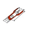Molex Avikrimp Red Insulated Female Spade Connector Crimp 6.35 x 0.81 mm Tab Size 22 AWG to 18 AWG 19002-0001