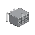 Molex Mega-Fit Series Right Angle Through Hole PCB Header 2 Contact 5.7 mm Pitch 2 Row Shrouded 76825-0002