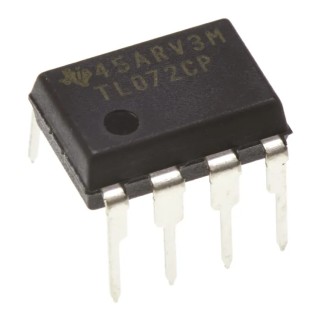 Texas Instruments Operational Amplifier TL072CP, 3 MHz Gain Bandwidth, 15V Max Supply, 8-Pin PDIP Through Hole TL072CP