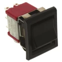 C & K DPDT On-On On-(On) Panel Mount Stainless Steel Rocker Switch 2A 250V AC 28V DC 7000 Series 7201J51ZQE22