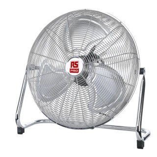 RS PRO 450 mm Blade Diameter Floor Desk Fan 3 Speed 230V AC with Type C EU Plug 179-2263