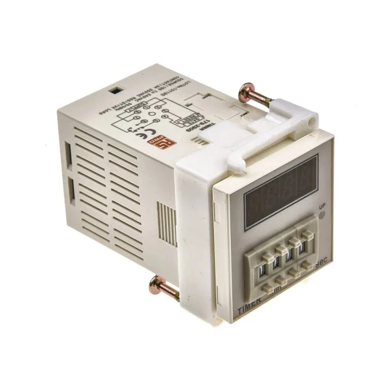 RS PRO Plug-in Digital Counter Timer Relay 8-Contact 100-240 V AC 99 min 59 s Power On-Delay 1-Function SPDT Switch 179-2909