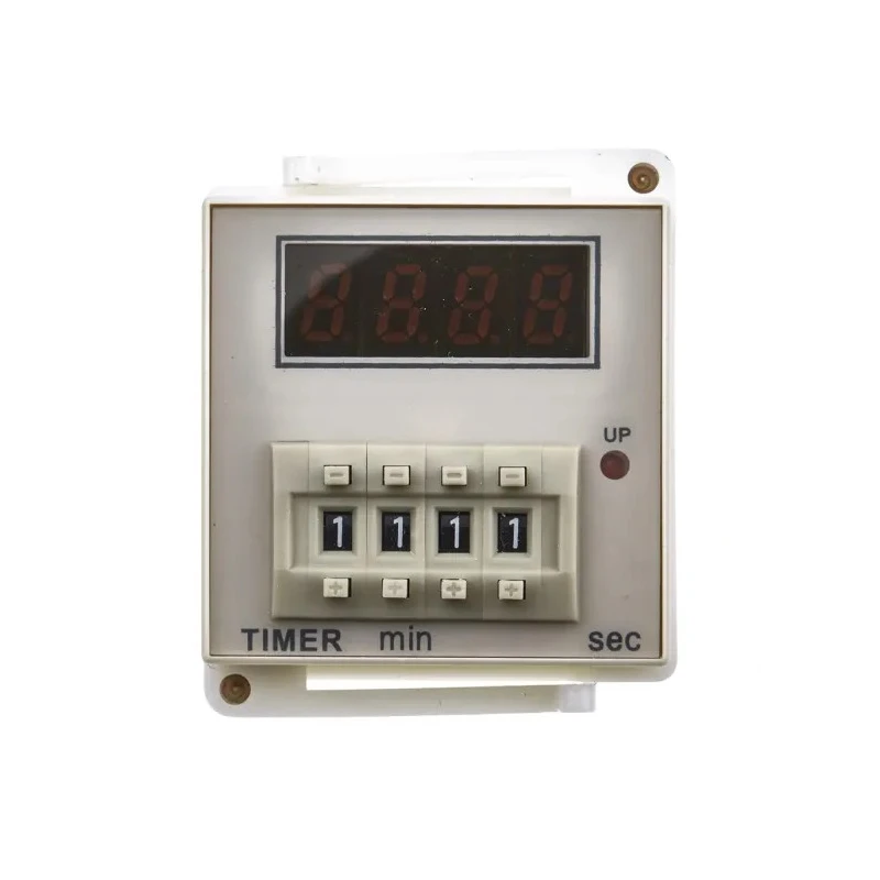 RS PRO Plug-in Digital Counter Timer Relay 8-Contact 100-240 V AC 99 min 59 s Power On-Delay 1-Function SPDT Switch 179-2909