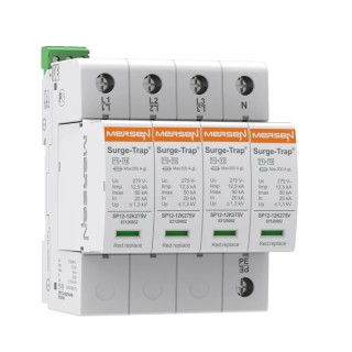 Mersen Surge Protector 400V AC Maximum Surge Current 12.5 kA Type 2 & Type 1 Arrester DIN Rail Mount STPT12