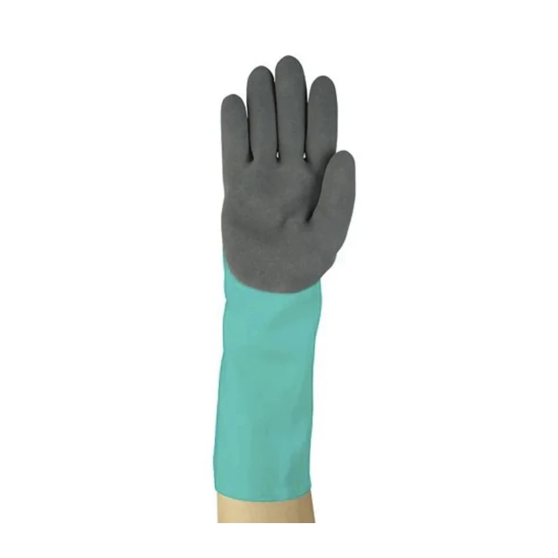 Ansell AlphaTec Green Nitrile Work Gloves Size 9 Chemical Resistant Cut Protection 58735090