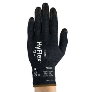 Ansell HyFlex 11-542 Black Nitrile Cut Resistant Gloves Size 8 with Kevlar Lining 11542080