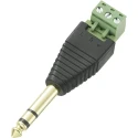 RS PRO Jack Connector 6.35 mm Cable Male 3 Plug Adapter 12V DC 5A 179-2853