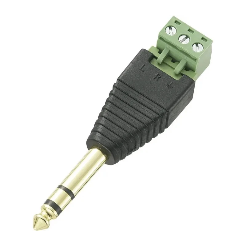 RS PRO Jack Connector 6.35 mm Cable Male 3 Plug Adapter 12V DC 5A 179-2853