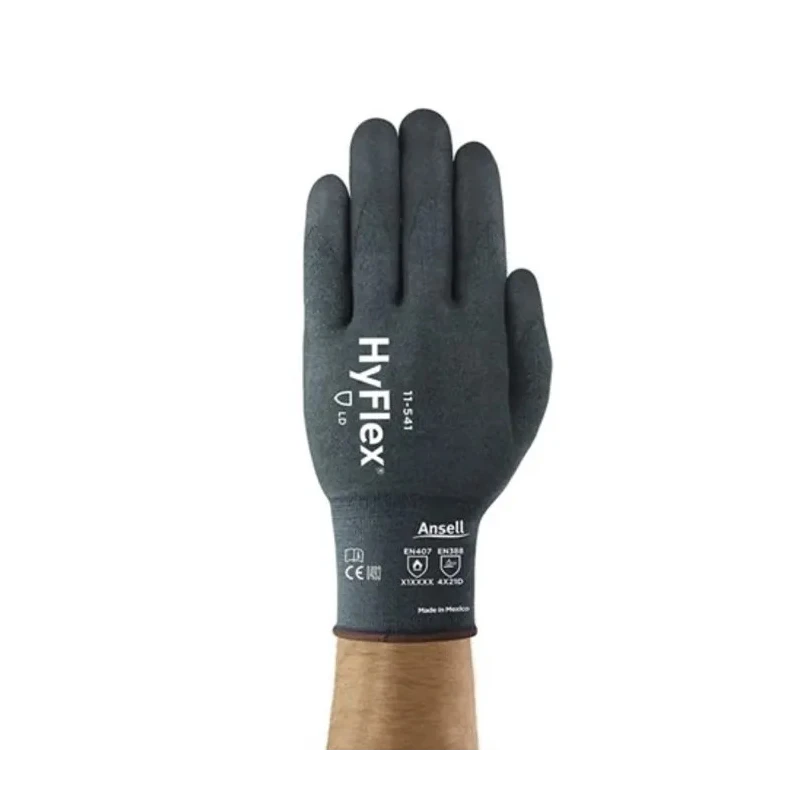 Ansell HyFlex 11-541 Grey Kevlar Work Gloves Size 9 with Nitrile Coating 11541090