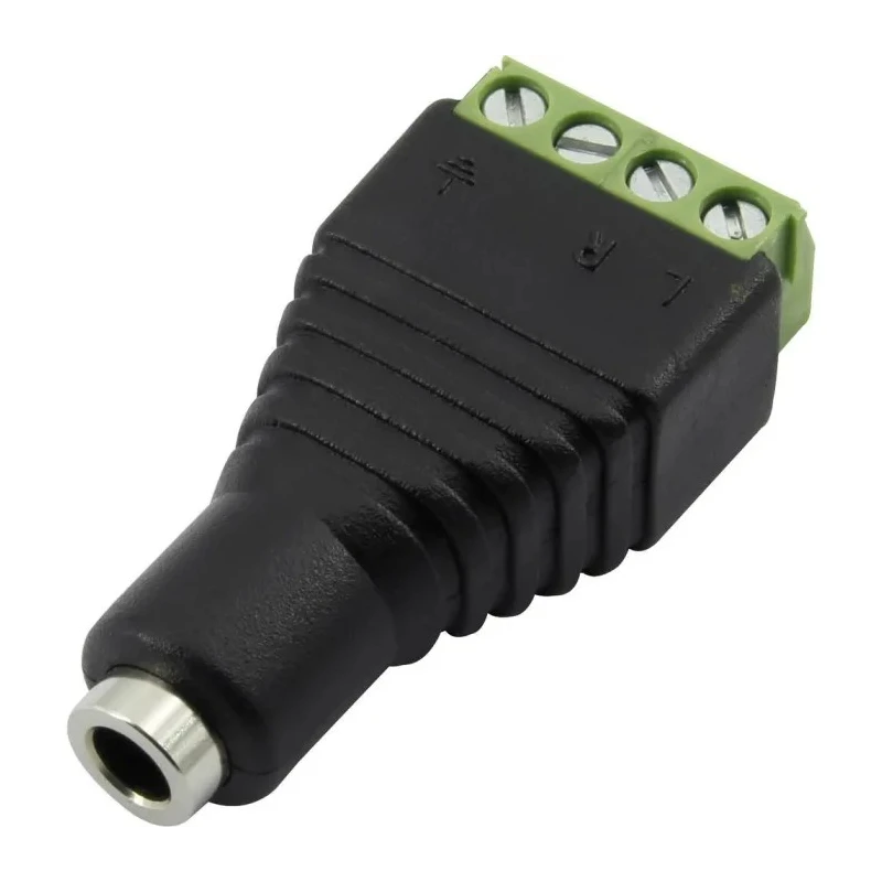 RS PRO Jack Connector 3.5 mm Cable Female 4 Jack Adapter, 12V DC 5A Solder 179-2864