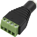 RS PRO Jack Connector 3.5 mm Cable Female 4 Jack Adapter, 12V DC 5A Solder 179-2864