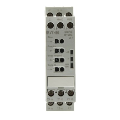 Eaton Monitoring Relay DIN Rail Mount Screw Terminal 0 V AC Supply 5 A Contact Current 78x109.5x22.5mm 184757 EMR6-N1000-A-1