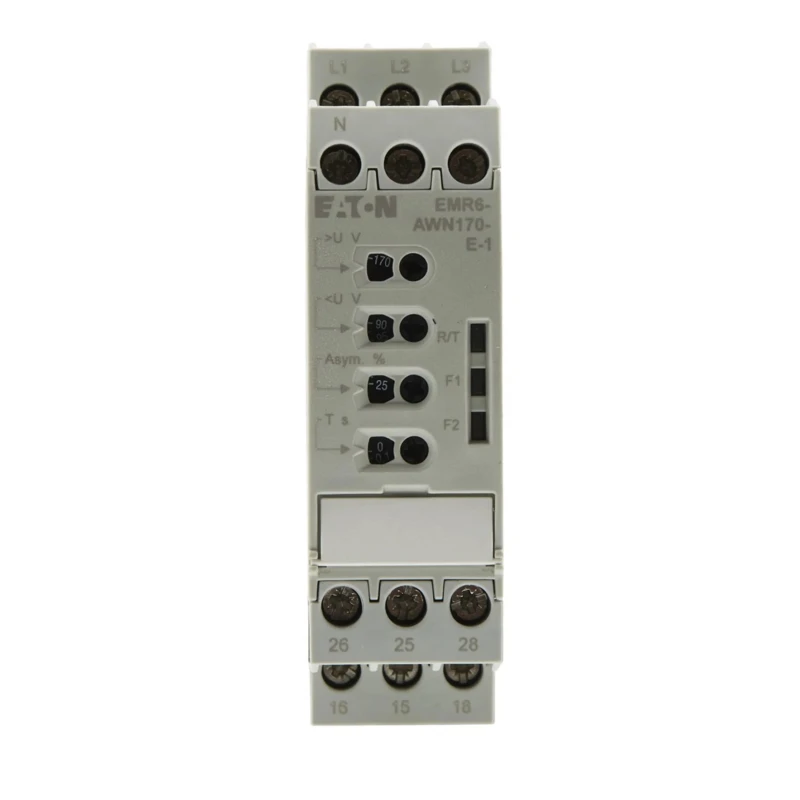 Eaton Monitoring Relay Phase and Voltage Protection 90/170 V AC 4A Screw Terminal DIN Rail Mount 184768 EMR6-AWN170-E-1