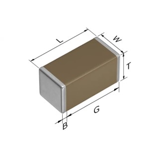 TDK 22 nF Multilayer Ceramic Capacitor 630V dc ±10 % Surface Mount X7R Dielectric CGA5K4X7R2J223K130AA