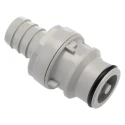 Colder Products Hose Connector 12.7 mm ID Threaded Polypropylene Body, Grey, 4.2 bar HFC22812