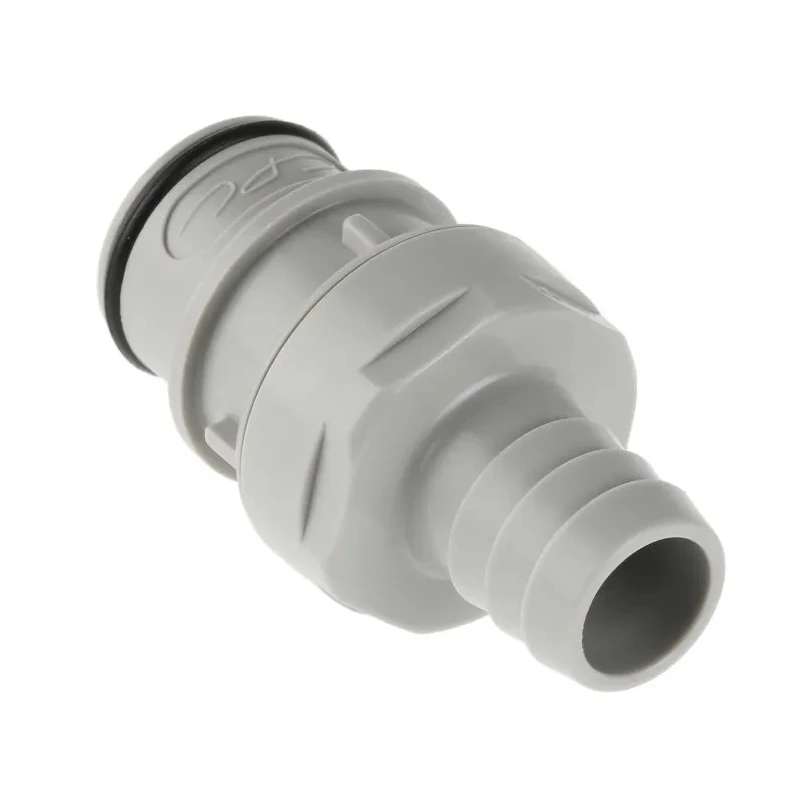 Colder Products Hose Connector 0.5 in ID Threaded Polypropylene Body Grey Color Max Pressure 4.2 bar Max Temp 71°C HFCD22812