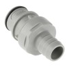 Colder Products Hose Connector 0.5 in ID Threaded Polypropylene Body Grey Color Max Pressure 4.2 bar Max Temp 71°C HFCD22812