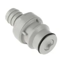 Colder Products Hose Connector 0.5 in ID Threaded Polypropylene Body Grey Color Max Pressure 4.2 bar Max Temp 71°C HFCD22812