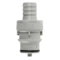 Colder Products Hose Connector 0.5 in ID Threaded Polypropylene Body Grey Color Max Pressure 4.2 bar Max Temp 71°C HFCD22812