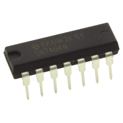 Texas Instruments Inverter 6 Elements, 14-Pin PDIP, Through Hole, 4.75V to 5.25V SN7404N