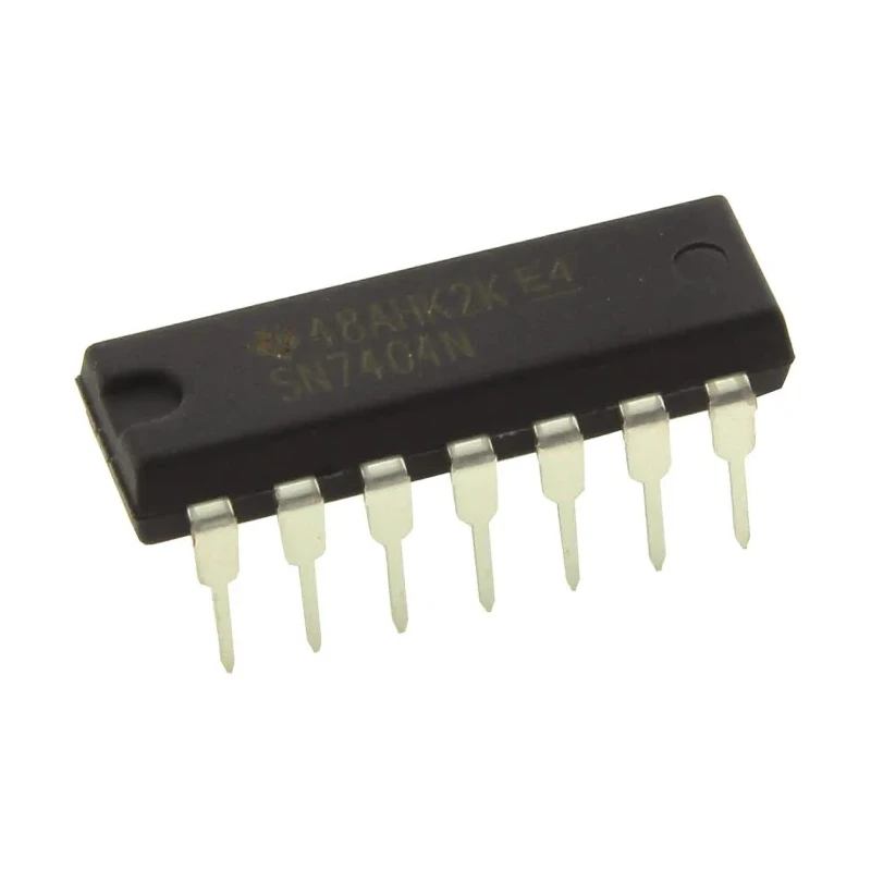 Texas Instruments Inverter 6 Elements, 14-Pin PDIP, Through Hole, 4.75V to 5.25V SN7404N