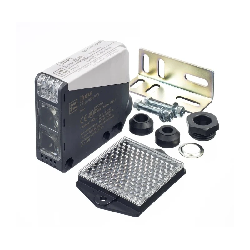 Idec Retroreflective Block Photoelectric Sensor, 7 m Detection Range, NPN/PNP Output, IP67, 