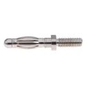 Schutzinger Silver Male Banana Plug 4 mm Connector M4 Thread Termination 33 V ac 70 V dc 32 A Nickel Plating FK 1210 Ni
