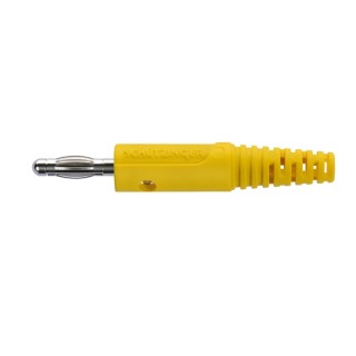 Schutzinger Yellow Male Banana Plug 4 mm Connector Solder Termination 32A 33 V ac 70 V dc Nickel Plating FK 8 L Ni / GE