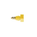 Schutzinger 4 mm Yellow Insulated Brass Terminal Post, 1kV, M6 x 0.75 Thread, 63A POL 631 L / GE