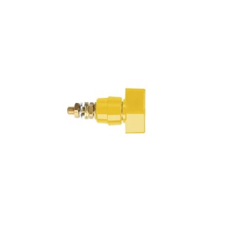 Schutzinger 4 mm Yellow Insulated Brass Terminal Post, 1kV, M6 x 0.75 Thread, 63A POL 631 L / GE