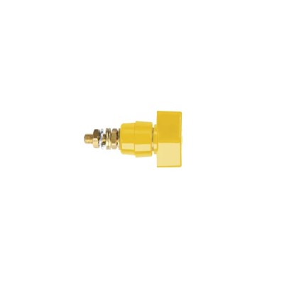 Schutzinger 4 mm Yellow Insulated Brass Terminal Post, 1kV, M6 x 0.75 Thread, 63A POL 631 L / GE
