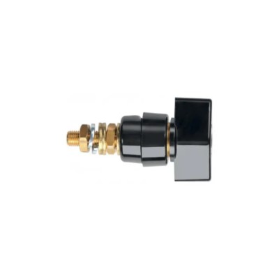 Schutzinger 4 mm Black Insulated Brass Terminal Post, 1kV, M6 x 0.75 Thread, 63A POL 631 L / SW