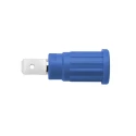 Schutzinger Blue Female Banana Socket, 4 mm Connector, PC Pin Termination, 1kV Voltage, 32A Current SEPB 6453 Ni / BL