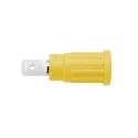 Schutzinger Yellow Female Banana Socket 4 mm Connector 1kV 32A PC Pin Termination Nickel Plating SEPB 6453 Ni / GE
