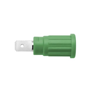 Schutzinger Green Female Banana Socket 4 mm Connector, PC Pin Termination, 1kV, 32A, Nickel Plating SEPB 6453 Ni / GN