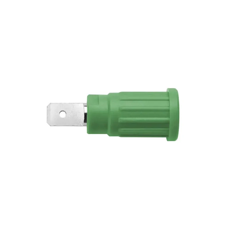 Schutzinger Green Female Banana Socket 4 mm Connector, PC Pin Termination, 1kV, 32A, Nickel Plating SEPB 6453 Ni / GN