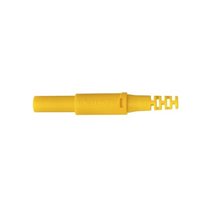 Schutzinger Yellow Male Banana Plug 4 mm Connector, Screw Termination, 1kV, 32A, Nickel Plated SFK 30 S Ni / OK / GE