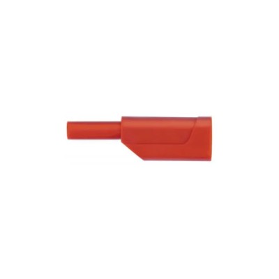 Schutzinger Red Male Banana Plug 2 mm Connector, Solder Termination, 600V, 10A, Nickel Plating SFK 7360 Ni / OK / RT