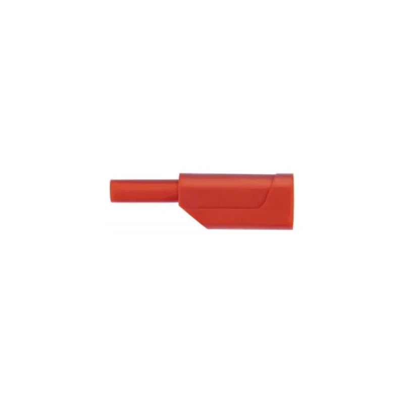Schutzinger Red Male Banana Plug 2 mm Connector, Solder Termination, 600V, 10A, Nickel Plating SFK 7360 Ni / OK / RT