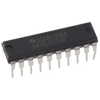 Texas Instruments 8 Flip Flop IC LS, 3 State, 20-Pin PDIP SN74LS374N